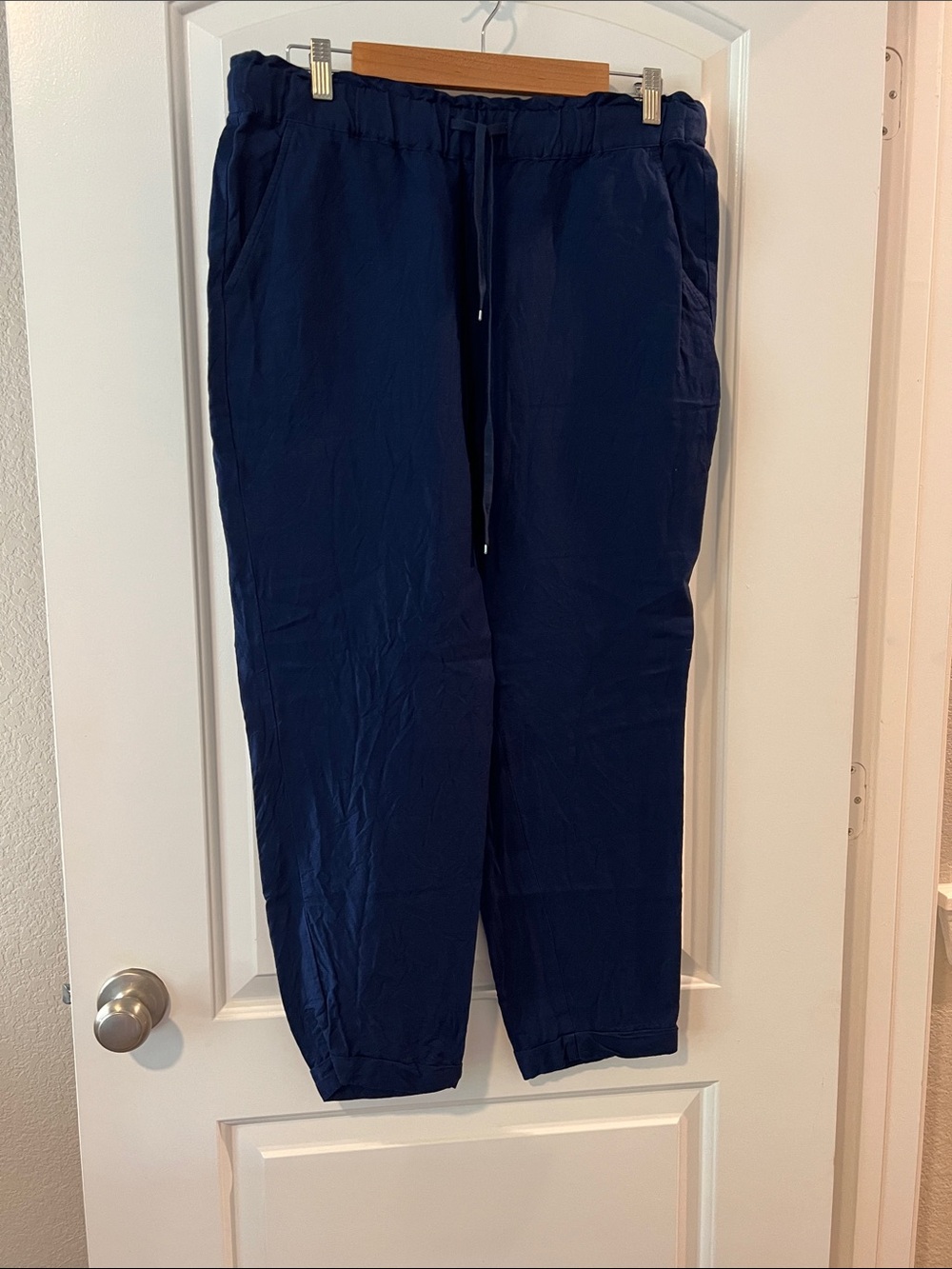 LOFT Navy Drawstring Women's Jogger Pants
